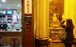 Hands Above Head In Front Of The Altar.