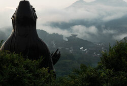 Buddha and Satellite Dishes